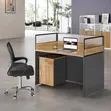 1-Way Office Workstation - Kahawia - 1