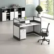 1-Way Office Workstation - Kahawia - 3