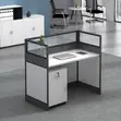 1-Way Office Workstation - Kahawia - 4