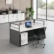 1-Way Office Workstation - Kahawia - 5