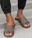 Men's Fendi Style Leather Sandals - 2