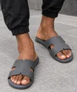 Men's Fendi Style Leather Sandals - 3