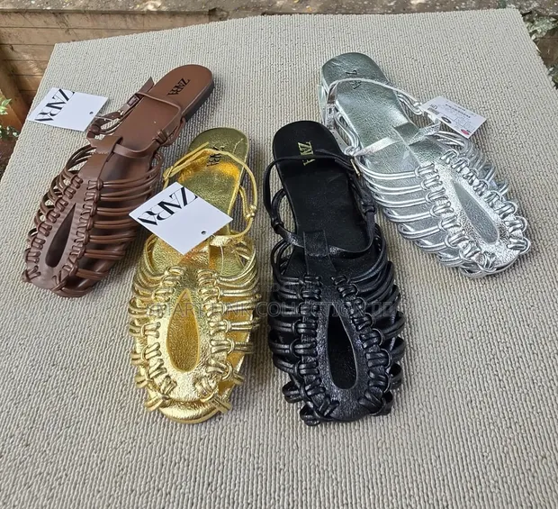 Zara Strappy Flat Fisherman Sandals - 1