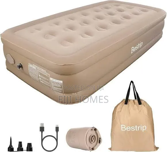 Elevated Inflatable Air Mattress with Built-in Pump - 1