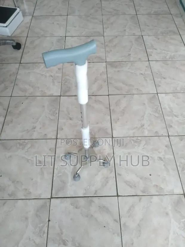 Quadpod Walking Stick - Adjustable Height - 1
