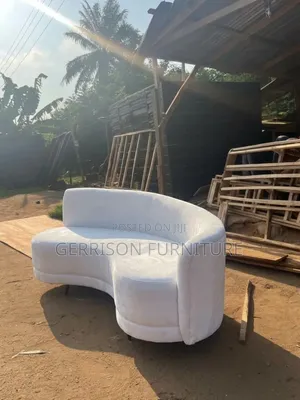 Modern 3-Seater Curved Velvet Couch | Luxury Crescent Sofa