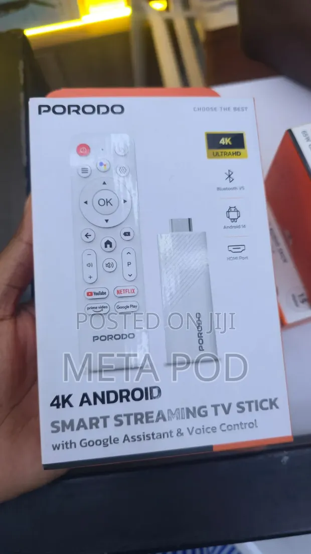 Porodo 4K Android Smart TV Stick - 1