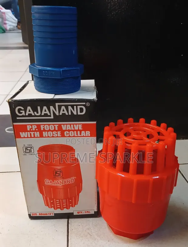 3" (80mm) Polypropylene Foot Valve yenye Hose Collar - 1