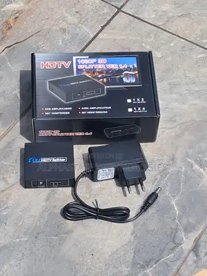 HDMI Splitter 1x2 na Amplifier ya Signal na Power Supply