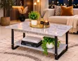 Imported Executive Marble Top Coffee Table - 2 Tier - 2