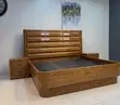 Kitanda cha Premium King Size cha Mbao ya Mahogany - 1