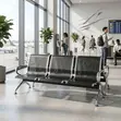 Kiti cha Kusubiri cha Metali cha Viti 3 - Mtindo wa Uwanja wa Ndege - 4