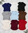 Ladies Polka Dot Polo Shirt - Short Sleeve Fitted Top - 3