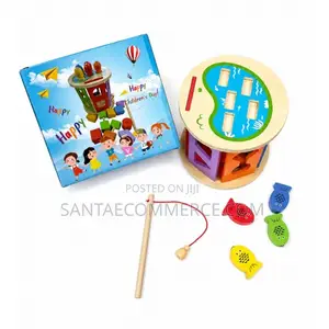 Wooden Fishing Game Toy - Kids' Educational Activity Set