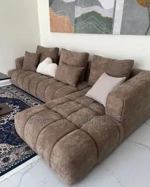 Kochi ya L-Shape ya Seater 5 Bubble - Grey