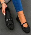 Viatu vya Ballerina Flats kwa Wanawake - Dhahabu - 3