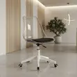 Ergonomic Adjustable Clear Dining Chair - 1