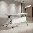 White Foldable Home and Office Meeting Table - 5
