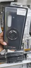 Kifaa cha Kesi cha Carbon Fiber chenye Sumaku kwa Samsung Galaxy Z Fold 5 chenye Stendi ya Pete - 1