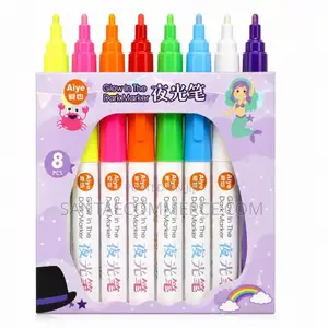 Seti ya Vipande 8 vya Markers Zinazong'aa Giza