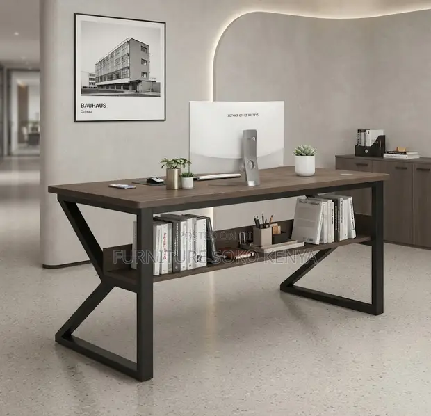 Generic Home Clerical Study Desk - Kahawia - 1
