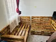 5 Seater Pallet Sofa with Mattresses and Pillows - 1