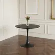White Circular Pedestal Tulip Coffee Table - 3