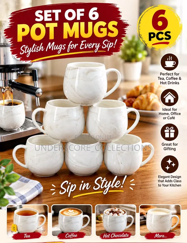 Seti ya Mugs 6 za Pot - 1