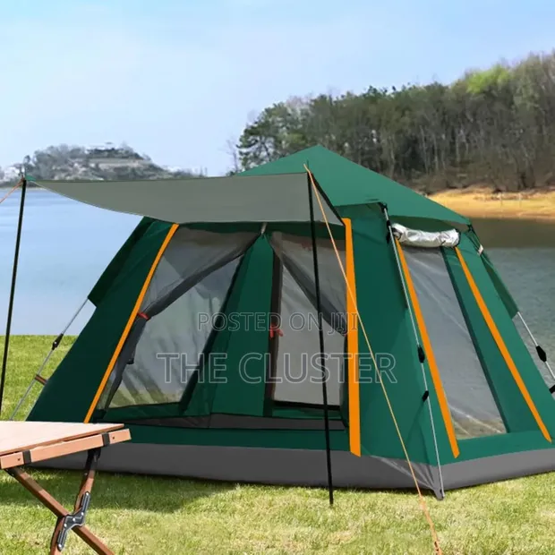2 Opening/2 Windows Camping Tent 240x240x240cm - 1