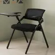 Foldable Mid Back Office Chair with Writing Pad - 2