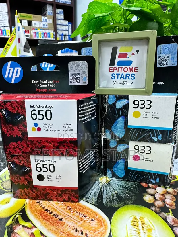 HP 650 Black & Tri-Colour Ink Cartridges - 1