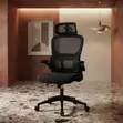 Office Chair: Full Fabric Swivel Orthopedic Seat - 4