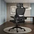 Office Chair: Full Fabric Swivel Orthopedic Seat - 5