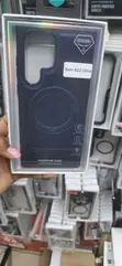 Kava ya Bluu Nyeusi ya PU Leather yenye Sumaku kwa Samsung Galaxy S22 Ultra - 1