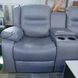 Kiti cha Luxury Recliner cha Mtu Mmoja - Ngozi ya Kijivu - 3