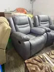 Kiti cha Luxury Recliner cha Mtu Mmoja - Ngozi ya Kijivu - 4