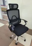 High Back Swivel Chair with Mesh Back Support - 1