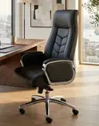 High-Back Leather Executive Office Chair - 5