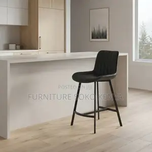 Black Height Adjustable Barstool for Home Office