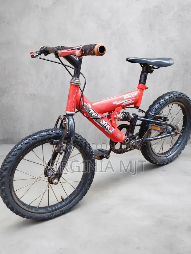 Baiskeli ya Mlima ya Watoto - Nyekundu, Magurudumu 16-inch - 1