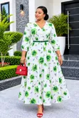 Elegant Long Floral Dresses - Size L-XXL - 1
