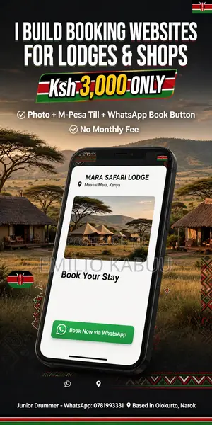 Ujenzi wa Tovuti kwa Lodges, Maduka - Ksh 3000