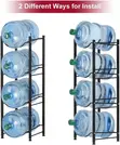 4 Tier Water Bottle Holder Rack - Black Metal - 1