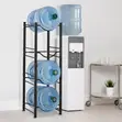 4 Tier Water Bottle Holder Rack - Black Metal - 3
