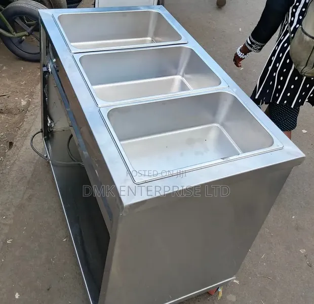 3-Pan Stainless Steel Electric Bain Marie / Food Warmer - 1