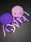 Duo ya Plushie za Jellyfish za Crochet | Mapambo ya Bahari Yanayobinafsishwa - 2