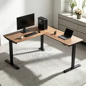 1.4m Electric L-Shape Desk with 2 Motors