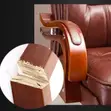 Brown Leather Swivel Bliss Desk Chair - 4