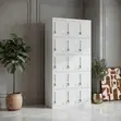 15-Door Gray Metal Locker Cabinet - 1