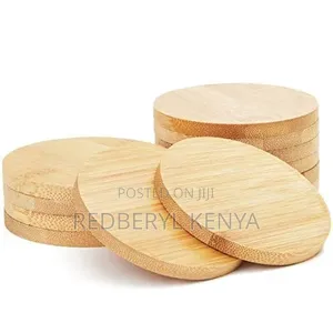 Seti ya Bamboo Coasters Zinazoweza Kubandikwa Jina